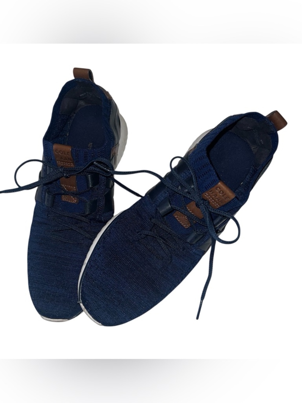 Cole Haan Men’s Navy Grandmotion Stitchliye Woven Lace-Up Sneakers Sz 8M